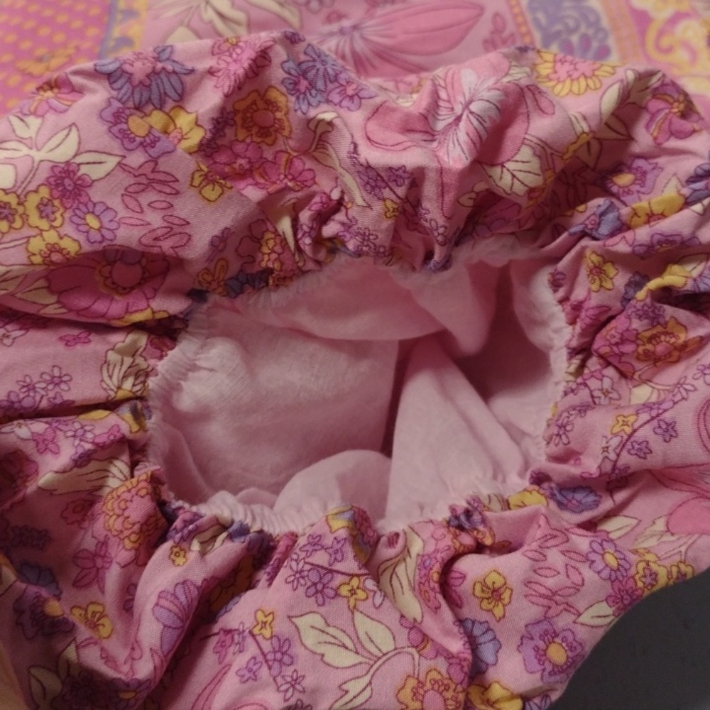 NEWIn Bloom Pink and Yellow Maxi Sundress with Puff Sleeves and Square Neckline, - Picture 4 of 16